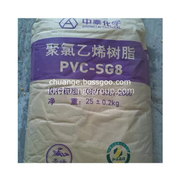 Zhongtai PVC Resin SG8 K57 untuk UPVC